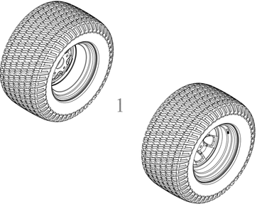 Wheels - Rear Diagram and Parts List for ZTX5-54KH (47RKAAA7A10)(2023) Cub Cadet Lawn Tractor